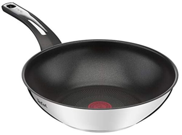 Tefal Emotion Poêle wok 28 cm, Revêtement antiadhésif, Garantie 10 ans, Base épaisse pour une diffusion de chaleur homogène, Design élégant, Poignée robuste, Induction, Indicateur de cuisson E3001904 – Image 3