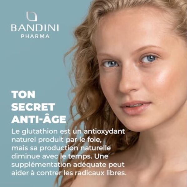 Bandini® Glutathion Fort 250 mg par Gélule | L-Glutathion Setria Bioactif Réduit | 60 Gélules | Complément à Haut Dosage et Absorption | Puissant Antioxydant Naturel Foie | Capsules végétaliennes – Image 4