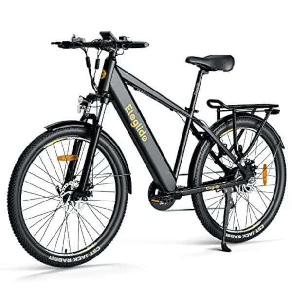 Eleglide T1 Vélo électrique de Montagne, Moteur 250W Batterie 36V 13Ah, Shimano 7 Vitesses, 27,5" VTT Adulte, E-Bike Urbain pour Homme Femme, Vélo de Ville Frien à Double Disque,VTC