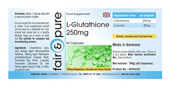 Fair & Pure® - L-Glutathion 250mg - réduit - végan - 60 gélules – Image 4