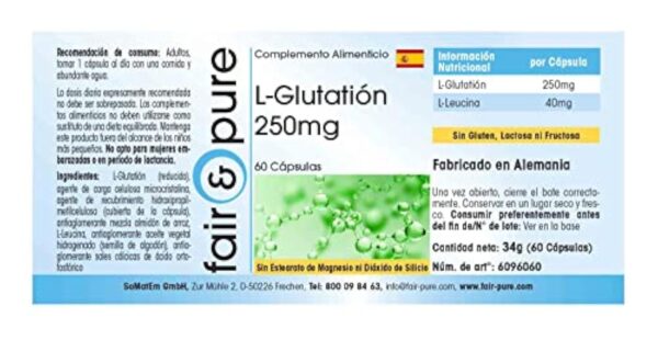 Fair & Pure® - L-Glutathion 250mg - réduit - végan - 60 gélules – Image 6