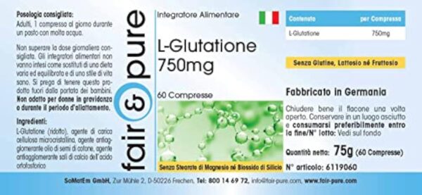 Fair & Pure® - L-Glutathion 750mg - réduit - végan - hautement dosé - 60 comprimés – Image 7