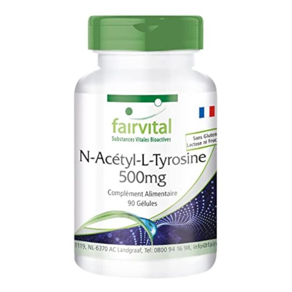 Fairvital | N-Acétyl-L-Tyrosine - 90 gélules de NALT pour 3 mois - hautement dosé, forme développée de la L-Tyrosine – Image 2