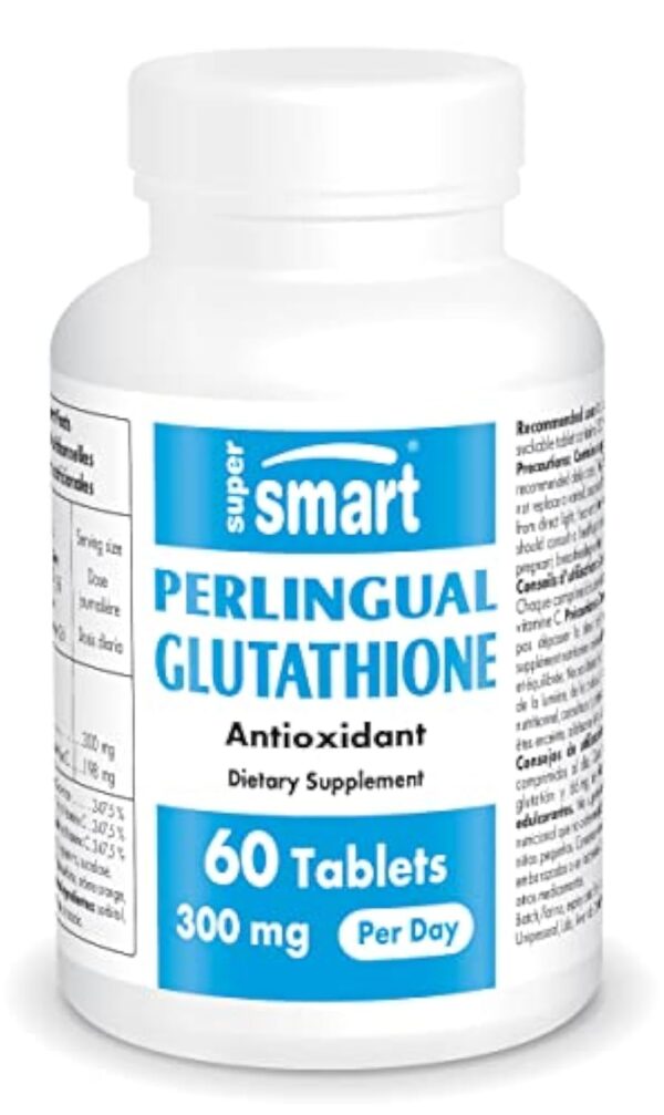 Glutathion à Sucer - Booster de Glutathion - Lutte Contre le Stress Oxydatif - Soutient le Système Immunitaire - Protège et Détoxifie le Foie - Anti-Âge - Vitamine C - Perlinguale - Vegan