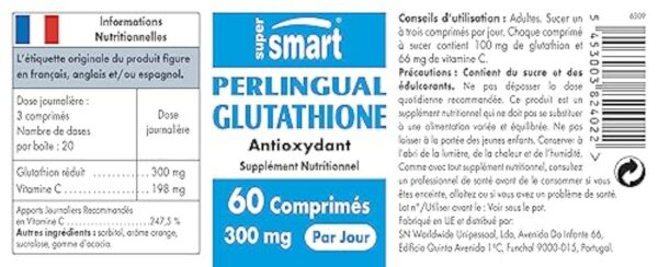 Glutathion à Sucer - Booster de Glutathion - Lutte Contre le Stress Oxydatif - Soutient le Système Immunitaire - Protège et Détoxifie le Foie - Anti-Âge - Vitamine C - Perlinguale - Vegan – Image 7