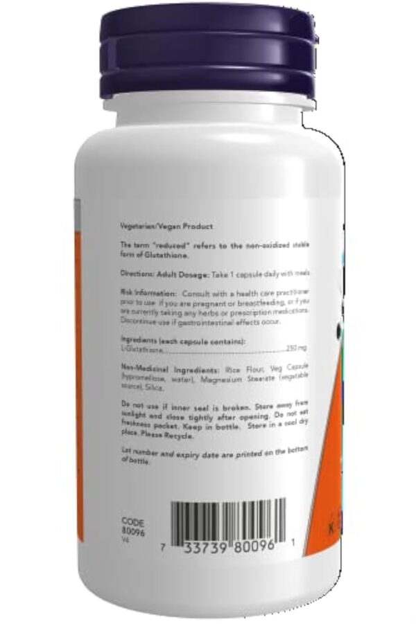 Now Glutathione 250mg 60vcap – Image 4