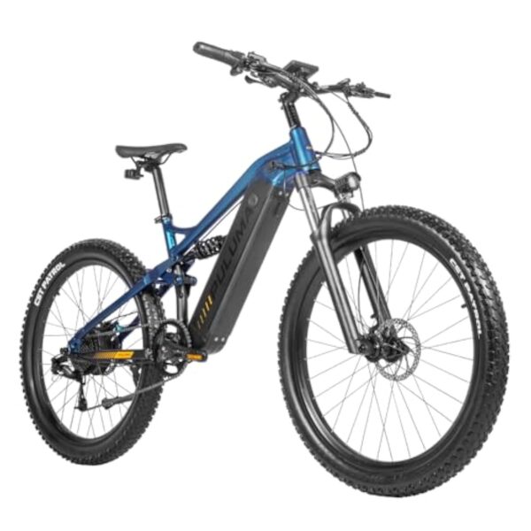 PULUMA PH001 Vélo électrique de montagne électrique de 27,5" avec batterie Panasonic 48 V 20 Ah avec pneus à assistance au pédalage 69,5 x 6,8 cm, freins à disque hydrauliques, cadre en alliage