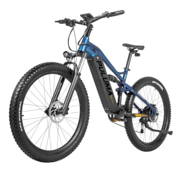 PULUMA PH001 Vélo électrique de montagne électrique de 27,5" avec batterie Panasonic 48 V 20 Ah avec pneus à assistance au pédalage 69,5 x 6,8 cm, freins à disque hydrauliques, cadre en alliage – Image 9