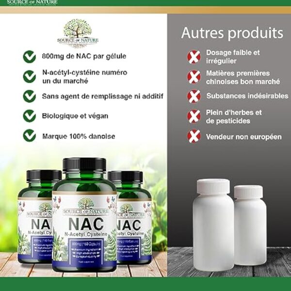 Source of Nature | NAC | 180 Gélules | 800mg | N-Acetyl Cysteine | Végan | Production de l'UE – Image 6