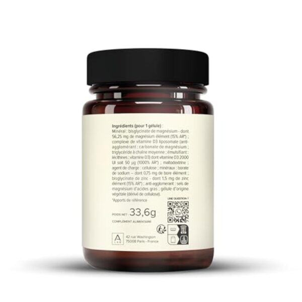 A-LAB Vitamine D3 Liposomale 2000 UI - Assimilation Renforcée - Complément Alimentaire Défenses Naturelles, Immunité, Musculaire - 60 gélules, 60 jours de prise - Fabriqué en France – Image 9