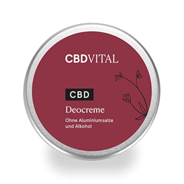 CBD Deocreme Déodorant sans aluminium 100 mg Cannabidiol (CBD) avec ingrédients 100% naturels Produit cosmétique naturel bio avec calendula Parfum doux d'agrumes