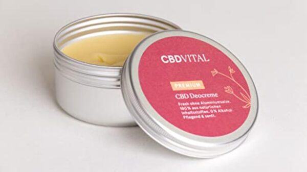 CBD Deocreme Déodorant sans aluminium 100 mg Cannabidiol (CBD) avec ingrédients 100% naturels Produit cosmétique naturel bio avec calendula Parfum doux d'agrumes – Image 5