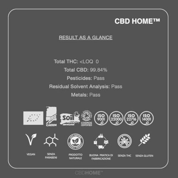 CBD HOME Oils - CBD Oil 20% 50 ml - Isolé - Huile de Coco (MCT) et Chanvre Biologique Enrichi avec 10 000 mg de CBD Pur, Mélatonine et Omega 3-6-9. Huile de CBD Certifiée - Fabriquée dans l'UE – Image 5