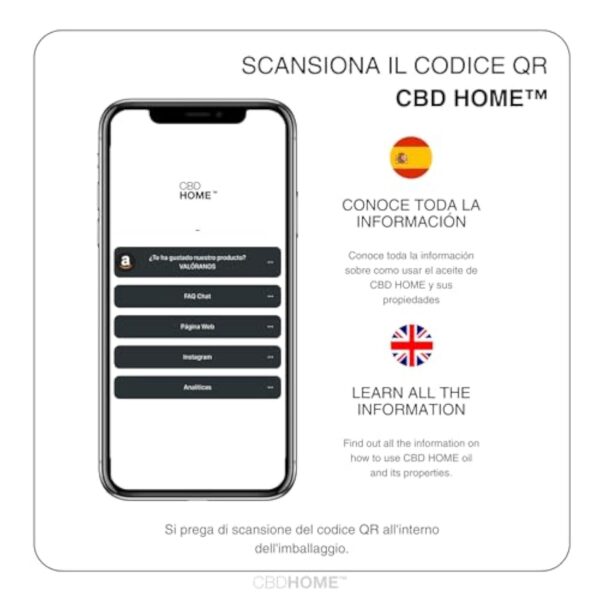 CBD HOME Oils - CBD Oil 20% 50 ml - Isolé - Huile de Coco (MCT) et Chanvre Biologique Enrichi avec 10 000 mg de CBD Pur, Mélatonine et Omega 3-6-9. Huile de CBD Certifiée - Fabriquée dans l'UE – Image 9