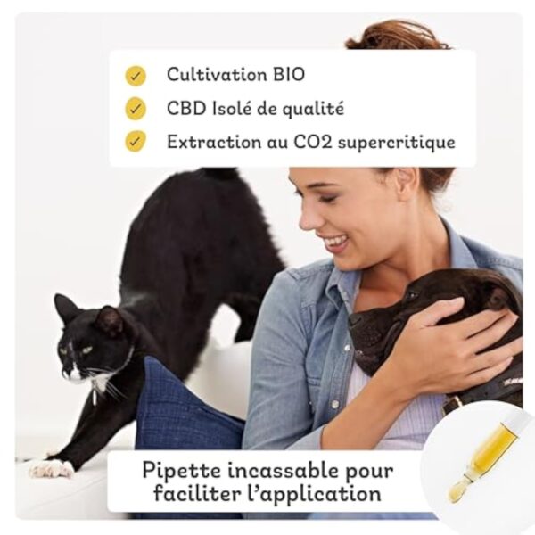 Calitamex | Huile de CBD pour Chien développée avec Vétérinaires | Certifiée comme sans THC | Chanvre d'agriculture Bio | Contient 400MG de CBD isolé dans Huile d'Algues et Noix de Coco MCT, 10ml – Image 9