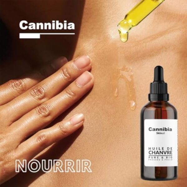 Cannibia Véritable Huile de Chanvre Bio, Pure & Naturelle - 100 ml - Hydratation Intense & Anti-âge - Corps, Peau, Visage, Cheveux. – Image 4