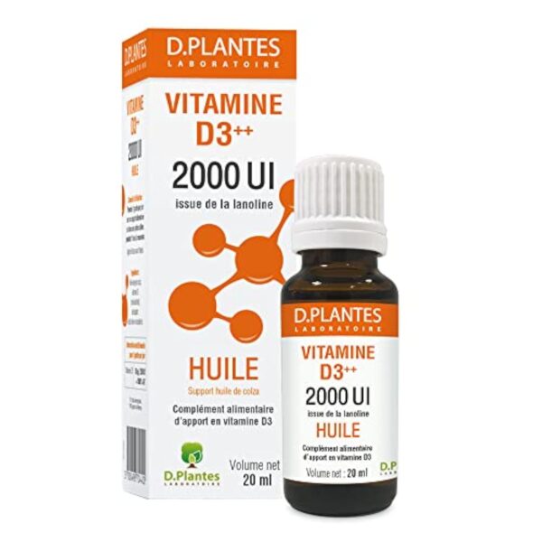 D.Plantes - Vitamine D3++ 2000 UI - Huile - 20ml