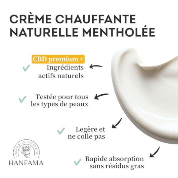 HANFAMA Gel Chauffant musculaire Intense | Decontracturant musculaire avec Griffe du Diable, CBD et Capsaïcine | Creme Chauffante musculaire pour Massage et Relaxation, testé Dermatologiquement, 100ml – Image 5