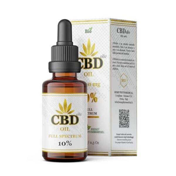 Hemp Phytomedical - Huile de CBD CBDoliv 10% - Chanvre Biologique Pur et Naturel, Sans Substances Chimiques