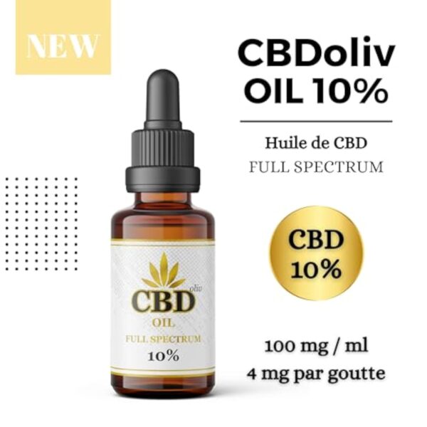 Hemp Phytomedical - Huile de CBD CBDoliv 10% - Chanvre Biologique Pur et Naturel, Sans Substances Chimiques – Image 3