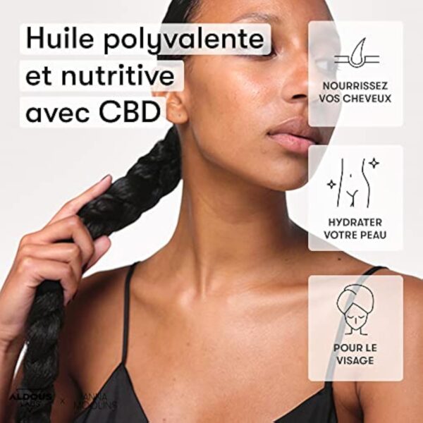 Huile de Jojoba 100% Pure Enrichie en CBD | Pressée à Froid - Vegan | Formule Avancée | Cheveux, Visage, Corps, Ongles, Ongles, Sourcils, Barbe | 100ml | Idée Cadeau Original – Image 4