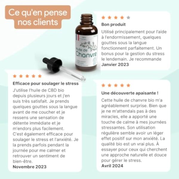 Huile de chanvre Bio | 100% graines de chanvre | Hemp oil | Haute qualité et efficacité | Conditionné en France – Image 8