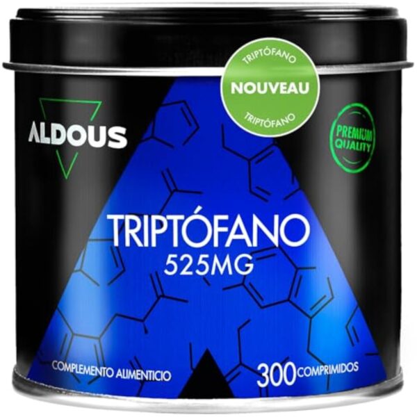 L-Tryptophane pur 525mg | Tryptophane pour un bon sommeil | 300 comprimés pour 10 mois | Dose maximale de repos | Favorise un sommeil profond et améliore l'humeur | Sans excipients