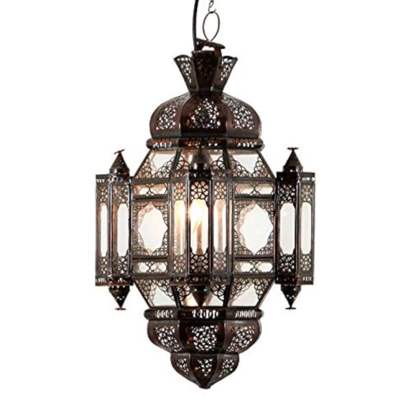 Lampe orientale marocaine á suspension Moula Multi transparent H 60 cm, Ø 26 cm l artisanat de Marrakech Casa Moro L1360 – Image 4