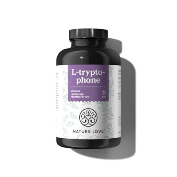 NATURE LOVE® L-tryptophane - 240 gélules - hautement dosé avec 500mg par gélule - végane, contrôlé en laboratoire et produit en Allemagne - sans additifs inutiles – Image 3