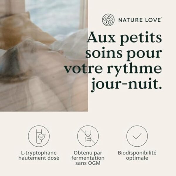 NATURE LOVE® L-tryptophane - 240 gélules - hautement dosé avec 500mg par gélule - végane, contrôlé en laboratoire et produit en Allemagne - sans additifs inutiles – Image 4