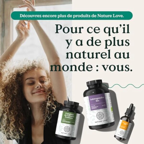 NATURE LOVE® L-tryptophane - 240 gélules - hautement dosé avec 500mg par gélule - végane, contrôlé en laboratoire et produit en Allemagne - sans additifs inutiles – Image 8