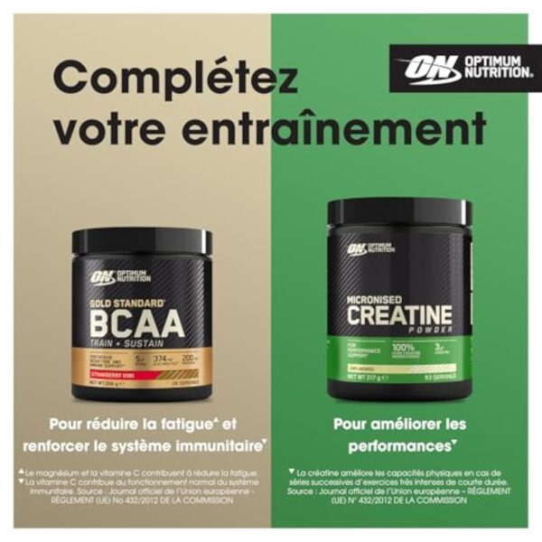 Optimum Nutrition Gold Standard 100% Whey, Poudre de Protéines pour Construction et Récupération Musculaire, avec Glutamine et Acides Aminés BCAA Naturels, Double Chocolat, 29 Portions, 899 g – Image 7