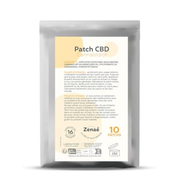 Patch CBD - Cure de 10 patchs de Cannabidiol - Application locale et ciblée sur l'articulation douloureuse - Vitalys Alpes – Image 3