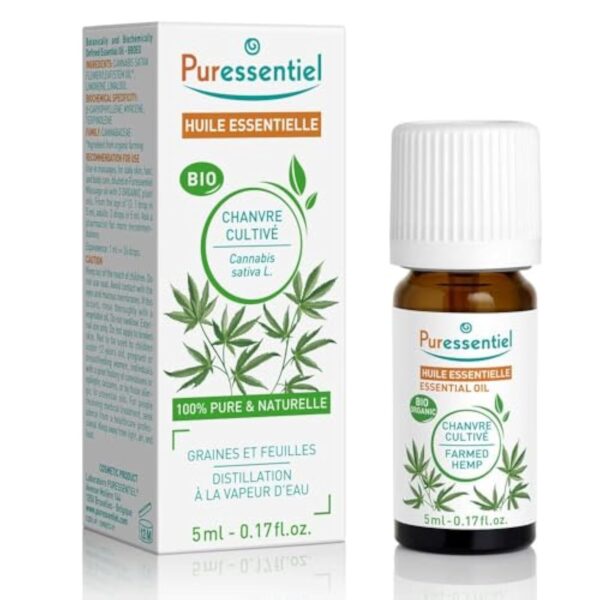 Puressentiel - Huile Essentielle Chanvre Cultivé - Bio - 100 pourcent Pure et Naturelle - 5 ml – Image 2