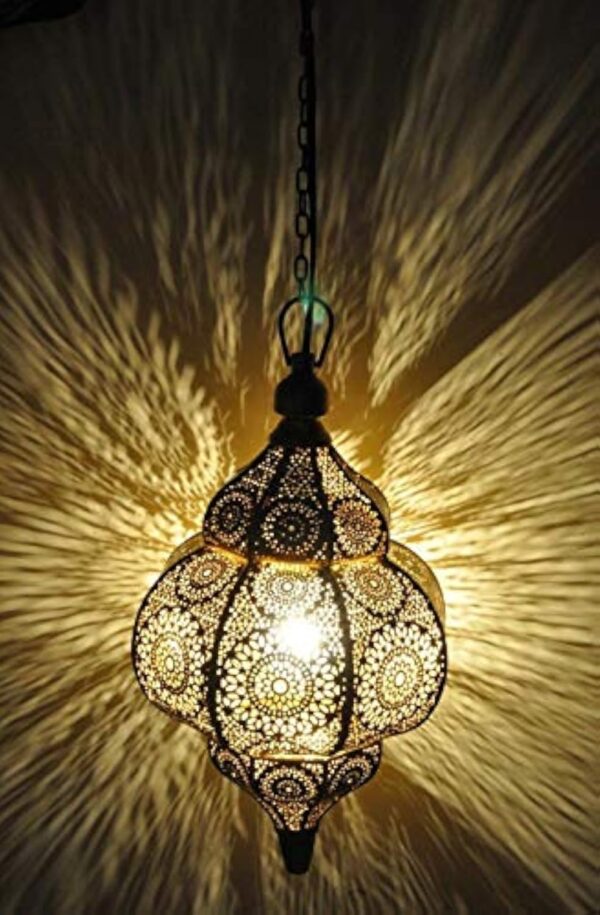 RAJBHOOMI HANDICRAFTS Moderne Turc Vintage Antique Look Marocain RougeCeiling Lights Maison Lanterne Pendentif Cadeaux Oriental Arabe Suspension Lampe – Image 4