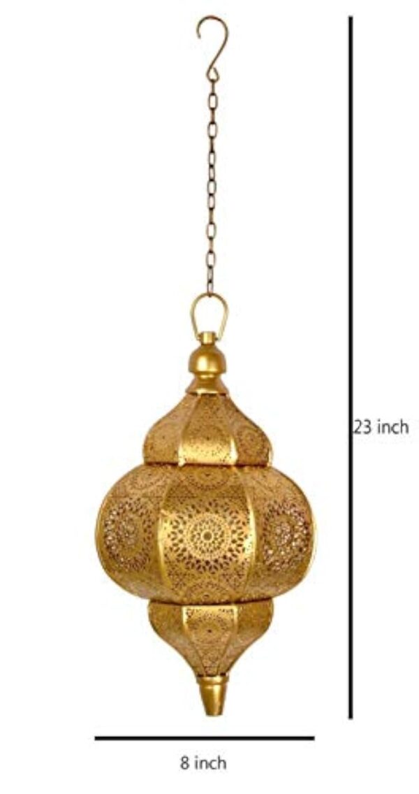 RAJBHOOMI HANDICRAFTS Moderne Turc Vintage Antique Look Marocain RougeCeiling Lights Maison Lanterne Pendentif Cadeaux Oriental Arabe Suspension Lampe – Image 6