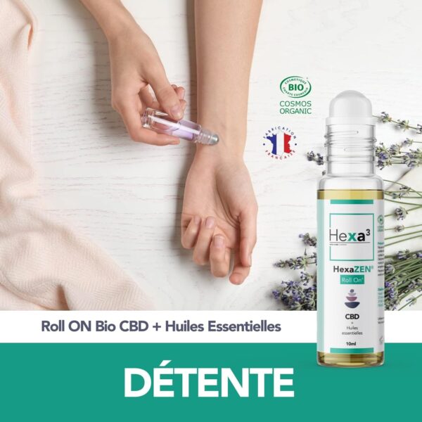 Roll-on CBD bio détente aux huiles essentielles HexaZEN