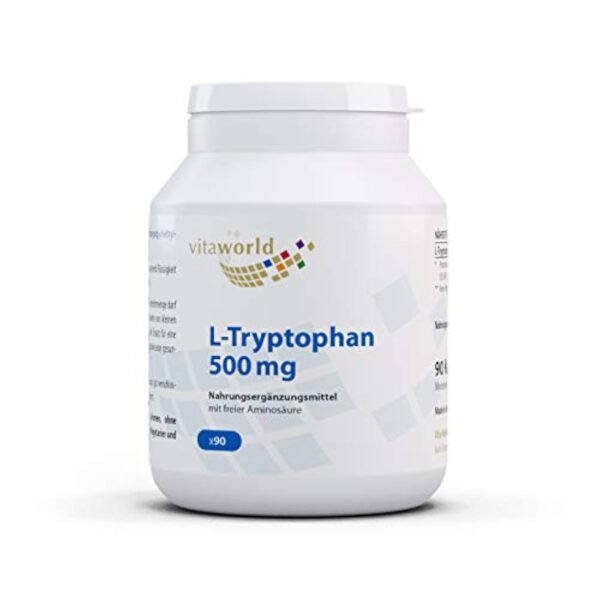 Vita World L-Tryptophane 500mg 90 capsules végétariennes Made in Germany