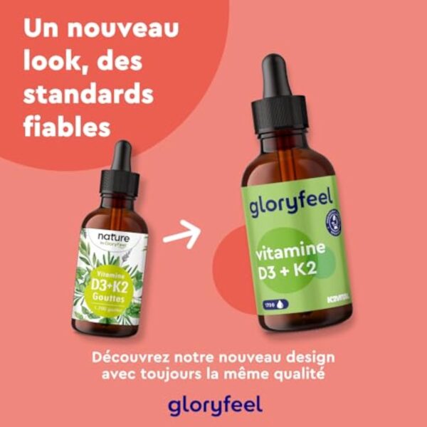 Vitamine D3 K2 en Gouttes 50ml, K2 MK7 99,7+% All-Trans (K2VITAL® by Kappa) Hautement Dosée, Soutien les Os, les Dents et le Système Immunitaire, 100% Végétalien, Sans Additifs – Image 3