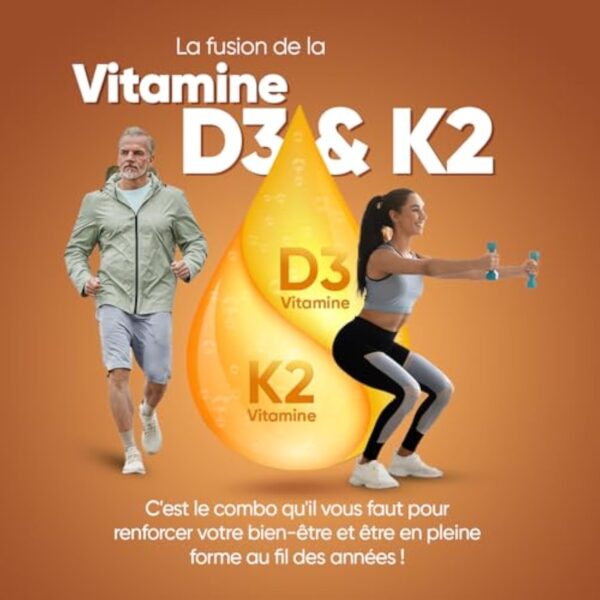 Vitamine D3 K2 Vegan (MK7) 98% ALL-TRANS MK-7-4000 UI Cholécalciférol + 125µg Ménaquinone - 240 Micro Comprimés - 1 Comprimé Tous les 2 Jours - Pour les Os, les Muscles & le Système Immunitaire – Image 3