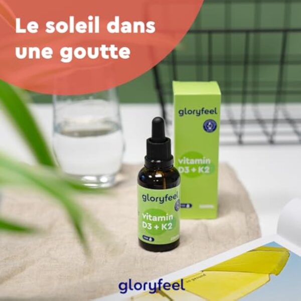 Vitamine D3 K2 en Gouttes 50ml, K2 MK7 99,7+% All-Trans (K2VITAL® by Kappa) Hautement Dosée, Soutien les Os, les Dents et le Système Immunitaire, 100% Végétalien, Sans Additifs – Image 9