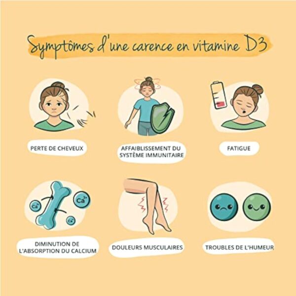 Vitamine D3 + K2 Vegavero® | VEGAN & Naturelle | Haute Biodisponibilité : Avec Huile MCT | Immunité + Os + Muscles | Sans Additifs | Vitamine D3 1000 IU | 120 gélules – Image 6