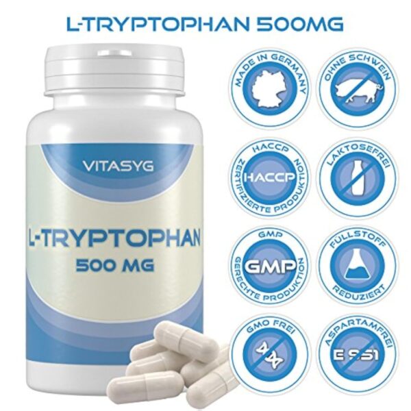 Vitasyg L-tryptophane, 500mg - 240 gélules, 160g – Image 4