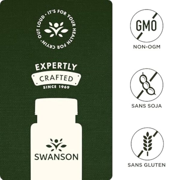 Swanson, Adaptogenic Herbal Complex (Complexe Végétal Adaptogène), Rhodiola, Ashwagandha, Panax Ginseng, 60 Capsules, Testé en Laboratoire, Sans Soja, Sans Gluten, Sans OGM – Image 3