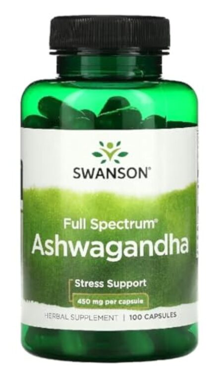 Swanson - Ashwagandha Extract, 450mg | Réduit le Stress & Renforce la Vitalité - 100 Capsules – Image 2