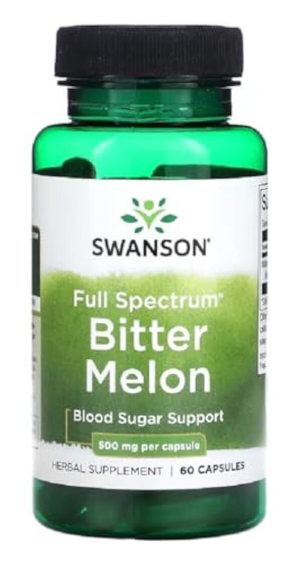 Swanson - Bitter Melon, 500mg | Soutien pour des niveaux de sucre sanguin sains & digestion - 60 capsules