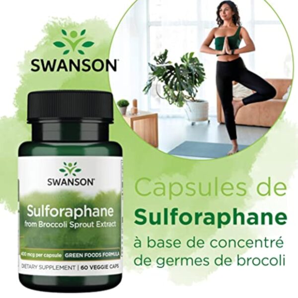 Swanson, Broccoli Sprout Extract (Extrait de Pousses de Brocoli), avec Sulforaphane, 60 Capsules végétaliennes, Testé en Laboratoire, Végétarien, Sans Soja, Sans Gluten, Sans OGM – Image 3