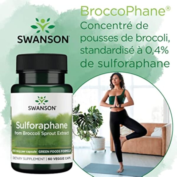 Swanson, Broccoli Sprout Extract (Extrait de Pousses de Brocoli), avec Sulforaphane, 60 Capsules végétaliennes, Testé en Laboratoire, Végétarien, Sans Soja, Sans Gluten, Sans OGM – Image 4