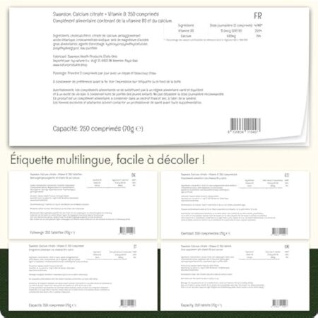 Swanson, Calcium Citrate & Vitamine D, 630mg de Calcium / 500IU de Vitamine D3 par Dose Journalière, 60 Comprimés, Testés en Laboratoire, Sans Soja, Sans Gluten, Sans OGM – Image 5