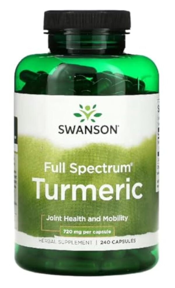 Swanson - Full Spectrum Turmeric | Effet antioxydant et anti-inflammatoire - 720mg, 240 gélules